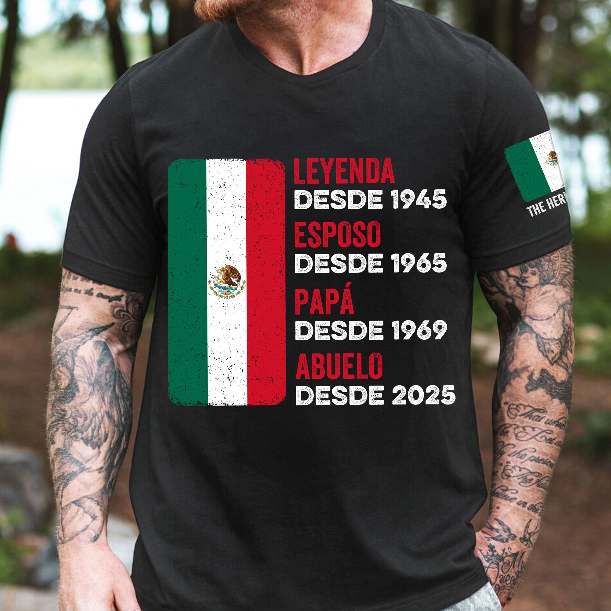 Leyenda Papá Abuelo - Hispanic, Mexico, Puerto Rico, El Salvador, Cuba, Dr - PersonalizedOne Size Shirt