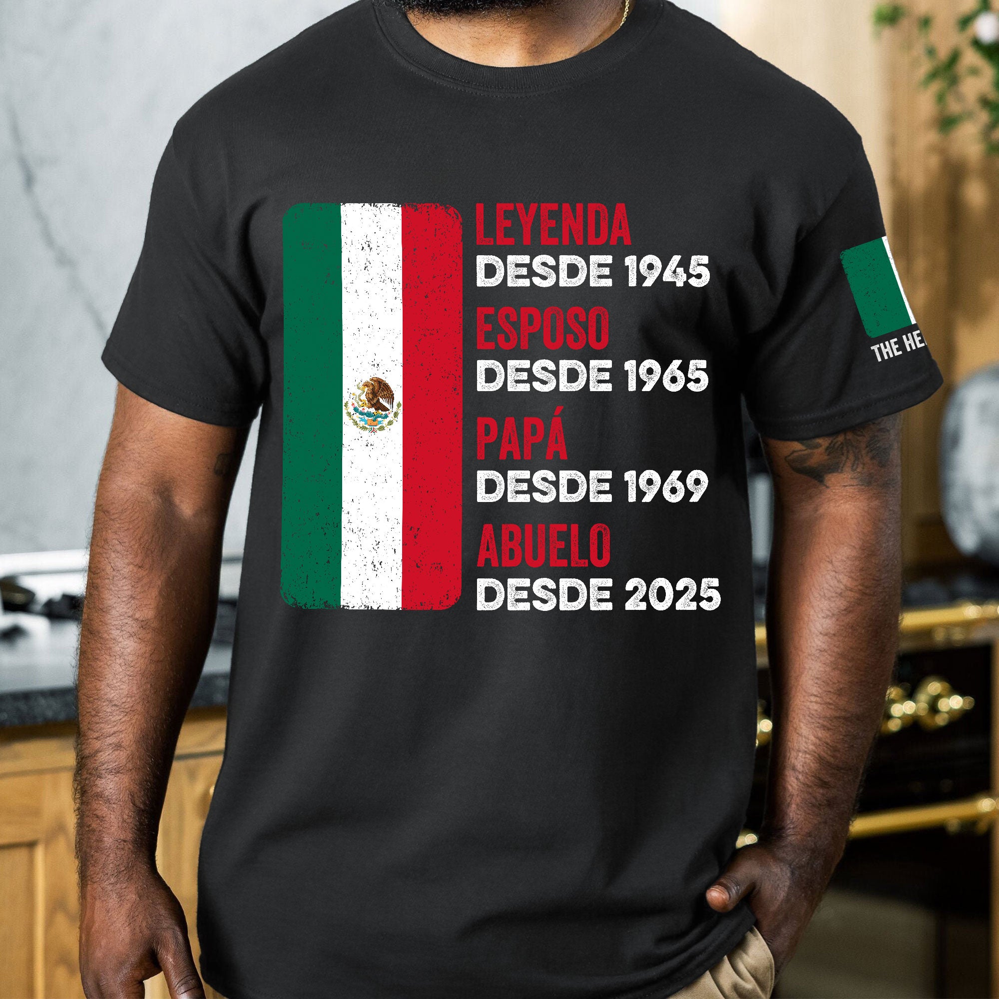Leyenda Papá Abuelo - Hispanic, Mexico, Puerto Rico, El Salvador, Cuba, Dr - PersonalizedOne Size Shirt