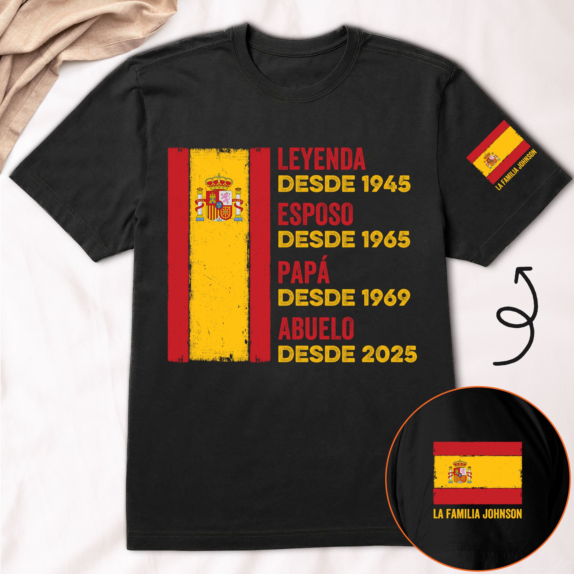 Leyenda Papá Abuelo - Hispanic, Mexico, Puerto Rico, El Salvador, Cuba, Dr - PersonalizedOne Size Shirt