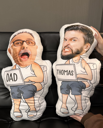 Funny Dad Doing Dad Sh*t Custom Face - Personalized Photo Custom Shaped Pillow