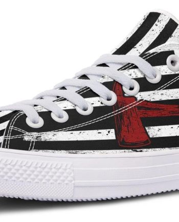Firefighter Axe Motif Low-Top Rugged Sneakers