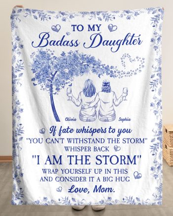 Whisper Back "I Am The Storm" - Personalized Blanket Big Size